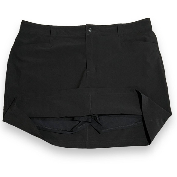 Eddie Bauer Solid Black Short Skorts Shorts Womens Size 14 Stretch Pockets - Picture 4 of 9